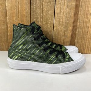Converse Chuck Taylor All Star Hi Womens 6 Shoes Green Volt Black Casual Sneaker
